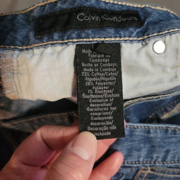 Calvin Klein Jeans Womens 10 Blue Skinny Faded Medium Wash Mid Rise Stretch - Picture 8 of 11